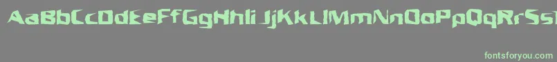 UnresponsiveBrk-Schriftart – Grüne Schriften auf grauem Hintergrund