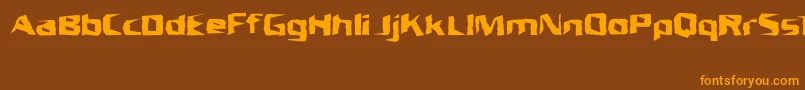 UnresponsiveBrk Font – Orange Fonts on Brown Background