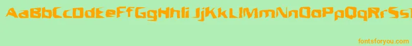 UnresponsiveBrk Font – Orange Fonts on Green Background