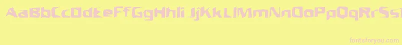 UnresponsiveBrk Font – Pink Fonts on Yellow Background