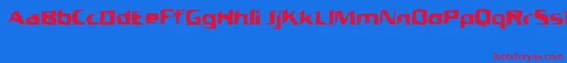 UnresponsiveBrk Font – Red Fonts on Blue Background