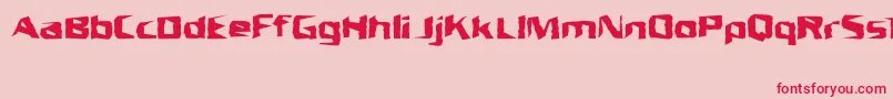 UnresponsiveBrk Font – Red Fonts on Pink Background