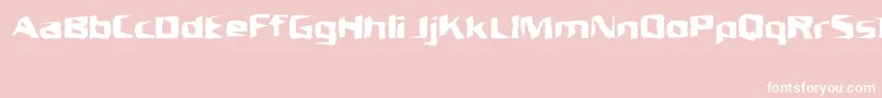 UnresponsiveBrk Font – White Fonts on Pink Background