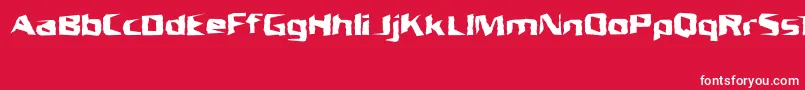 UnresponsiveBrk Font – White Fonts on Red Background