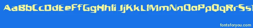 UnresponsiveBrk Font – Yellow Fonts on Blue Background