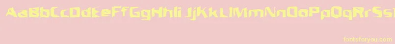 UnresponsiveBrk Font – Yellow Fonts on Pink Background
