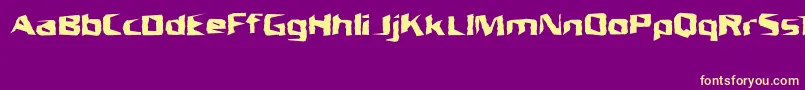 UnresponsiveBrk Font – Yellow Fonts on Purple Background