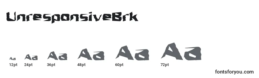 Размеры шрифта UnresponsiveBrk