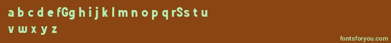 Шрифт GrotesSansDemo – зелёные шрифты на коричневом фоне