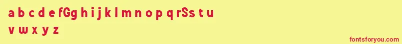 Шрифт GrotesSansDemo – красные шрифты на жёлтом фоне