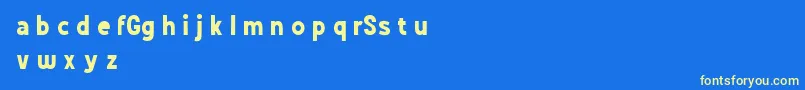 GrotesSansDemo Font – Yellow Fonts on Blue Background