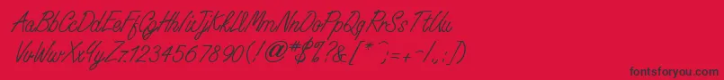 Police WhisperwriteMedium – polices noires sur fond rouge