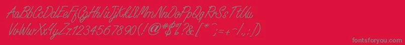 Шрифт WhisperwriteMedium – серые шрифты на красном фоне