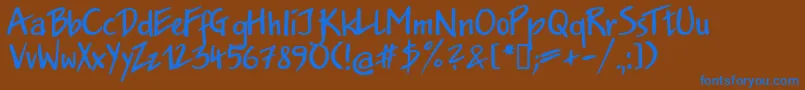 Jakob.KzBold Font – Blue Fonts on Brown Background