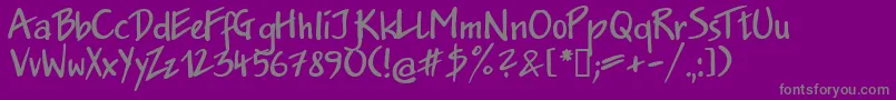 Weitere Informationen zur Jakob.KzBold-Schriftart Jakob.KzBold-Schriftart – Graue Schriften auf violettem Hintergrund