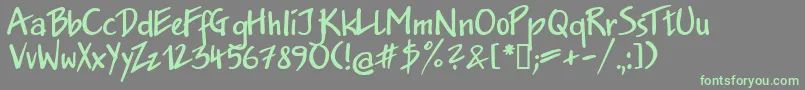 Jakob.KzBold Font – Green Fonts on Gray Background