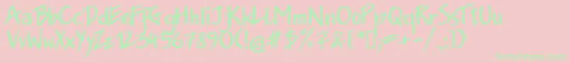 Jakob.KzBold Font – Green Fonts on Pink Background