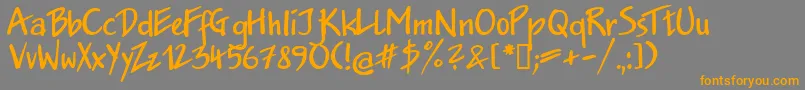 Jakob.KzBold Font – Orange Fonts on Gray Background