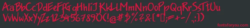 Jakob.KzBold Font – Red Fonts on Black Background