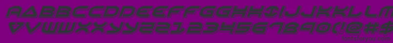 Шрифт Oberonpunchital – чёрные шрифты на фиолетовом фоне