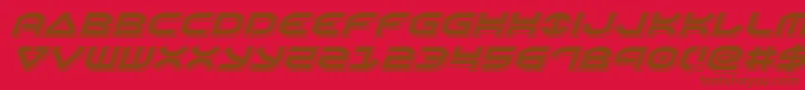 Oberonpunchital Font – Brown Fonts on Red Background