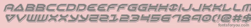 Oberonpunchital Font – Gray Fonts on Pink Background