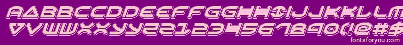 Oberonpunchital Font – Pink Fonts on Purple Background