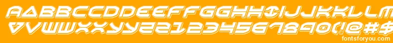 Oberonpunchital Font – White Fonts on Orange Background