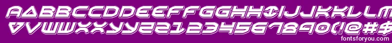 Oberonpunchital Font – White Fonts on Purple Background