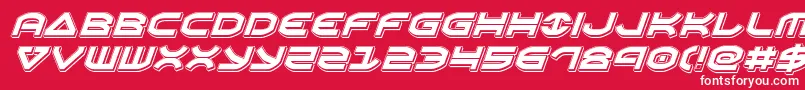 Oberonpunchital Font – White Fonts on Red Background