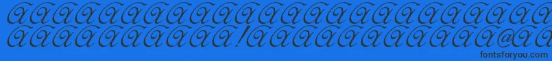 Elzevir Font – Black Fonts on Blue Background