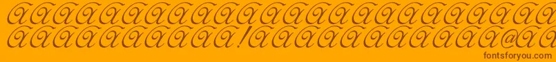 Elzevir-Schriftart – Braune Schriften auf orangefarbenem Hintergrund