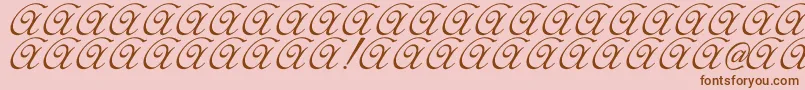 Elzevir-Schriftart – Braune Schriften auf rosa Hintergrund