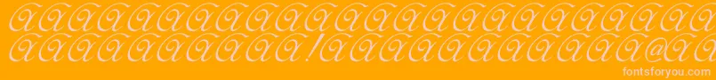 Elzevir-Schriftart – Rosa Schriften auf orangefarbenem Hintergrund