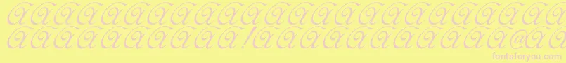 Шрифт Elzevir – розовые шрифты на жёлтом фоне