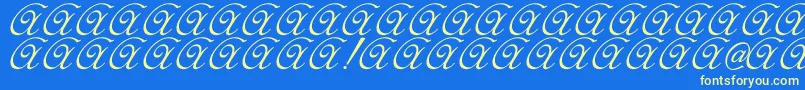 Elzevir Font – Yellow Fonts on Blue Background