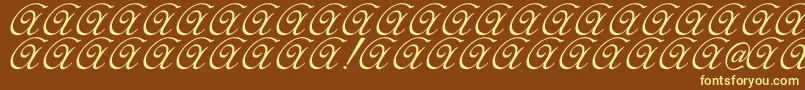 Elzevir-fontti – keltaiset fontit ruskealla taustalla