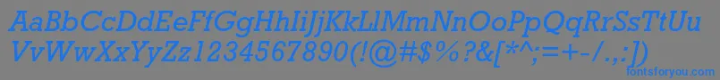 RockwellstdItalic Font – Blue Fonts on Gray Background