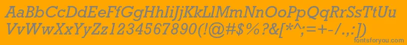 RockwellstdItalic Font – Gray Fonts on Orange Background