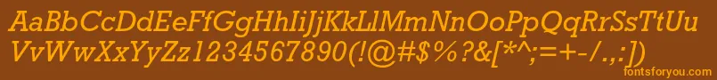 RockwellstdItalic Font – Orange Fonts on Brown Background