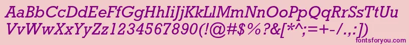 RockwellstdItalic Font – Purple Fonts on Pink Background