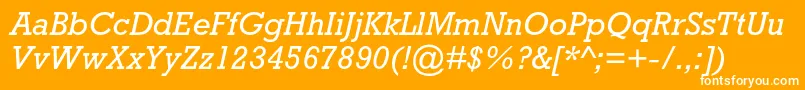 RockwellstdItalic Font – White Fonts on Orange Background