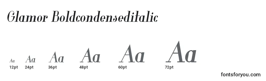 Glamor Boldcondenseditalic Font Sizes