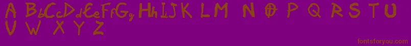 Vaudoorf Font – Brown Fonts on Purple Background