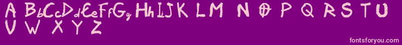 Więcej informacji o czcionce Vaudoorf Czcionka Vaudoorf – różowe czcionki na fioletowym tle