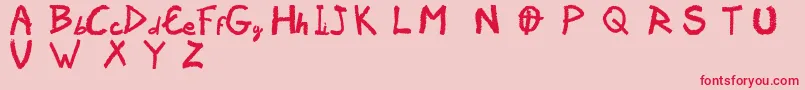 Vaudoorf Font – Red Fonts on Pink Background