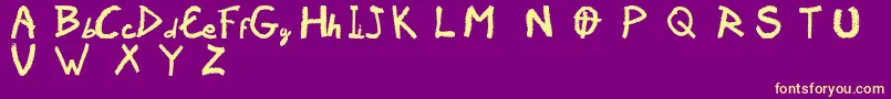 Vaudoorf Font – Yellow Fonts on Purple Background
