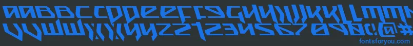 Шрифт Snubfighterl – синие шрифты на чёрном фоне