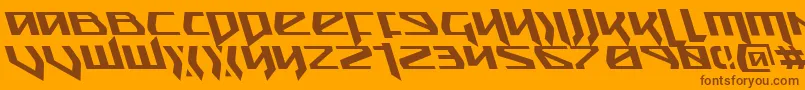 Шрифт Snubfighterl – коричневые шрифты на оранжевом фоне