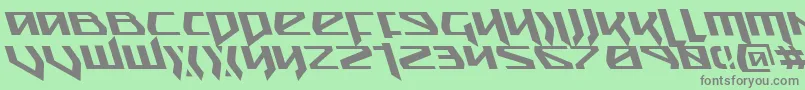 フォントSnubfighterl – 緑の背景に灰色の文字
